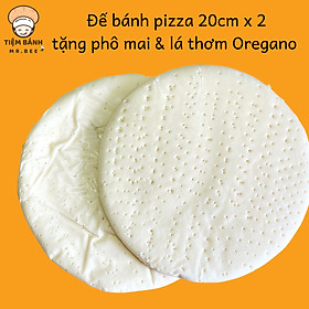 [Chỉ giao HCM] – Đế bánh pizza set 2c - Kèm phô mai, lá thơm Oregano (size 20cm-240gr x 2)