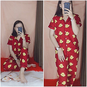 (40-55kg) Đồ bộ kate thái TNQD nữ. Đồ bộ pizama/pijama mặc nhà nữ/mặc ngủ nữ. Đồ bộ TNQD nữ kate thái. Chất kate mịn, ko gây kích ứng da, chống nhăn, giữ màu tốt. Họa tiết: Chuồn chuồn - Trái dâu - Chú cún/chó con - Thỏ con - Caro - Gấu koya - Con cừu - G