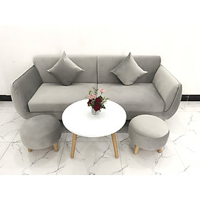 Mua Bộ ghế sofa băng BV xám vải nhung nhiều kích cỡ