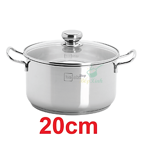 Mua Nồi Inox 430 Bếp Từ 3 Đáy Nắp Kính Fivestar Tặng 5 Muỗng Ăn (20cm)