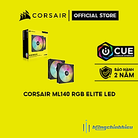 Mua Bộ 2 quạt máy tính 140mm Corsair ML140 RGB ELITE LED kèm Node Core/CO-9050115-WW Hàng chính hãng