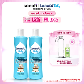 Bộ 2 chai Sữa Tắm Gội Trẻ Em Lactacyd Baby Gentle Care Bảo Vệ Dịu Nhẹ Cho Làn Da Nhạy Cảm 250ml/chai