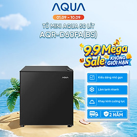 [DAILY] Tủ lạnh Aqua 50 lít AQR-D60FA(BS) - Freeship toàn quốc - Hàng chính hãng