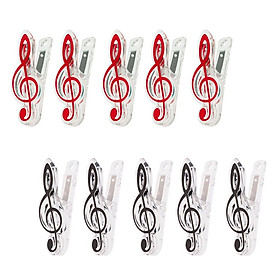 10 Pcs of Set Music Note Clip Music Page Holder for Musical Lovers