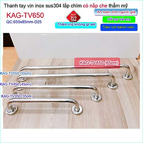 Mua Thanh tay vịn nhà tắm Inox 304 KAG-TV650  tay vịn toilet người già- trẻ em 65cm SUS304 chắc chắn siêu bền