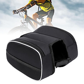 Front Frame Bag, Bike Panniers, Organizer Multifunctional Storage Commuting Bag Phone Holder Tube Phone Bag for Road Bikes