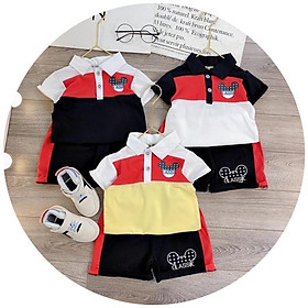 Set áo polo + quần in hình mickey siêu cưng 9-18kg