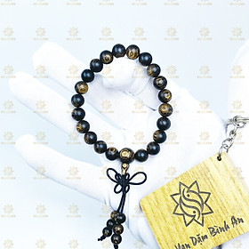 Vòng tay trầm hương sánh chìm phong thủy tròn đơn 8 ly 21 hạt nam nữ Sơn Mộc Hương mang lại may mắn và thành công ( có râu )