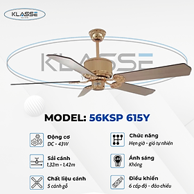 Mua Quạt trần không đèn Klasse 56KSP 615Y Hàng chính hãng