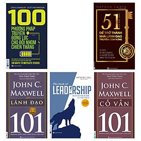 Combo bộ 5 cuốn sách:BỘ 5 CUỐN SÁCHJohnc.Maxwell Lãnh đạo 101 + The book of Leadership Dẫn dắt bản thân, đội nhóm và tổ chức vươn xa + 100 phương pháp truyền động lực cho đội nhóm chiến thắng + 51 chìa khóa vàng để trở thành nhà lãnh đạo truyền cảm hứng + Cố vấn 101 TV
