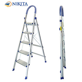 Mua Thang ghế tay vịn gia đình xếp gọn  bậc thang to kèm tay vịn đảm bảo an toàn -Hàng chính hãng NIKITA