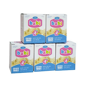 Combo 5 hũ Babi Bird 42g - Nước Yến Sào Chưng Đường Phèn Sợi Yến Thật 100%