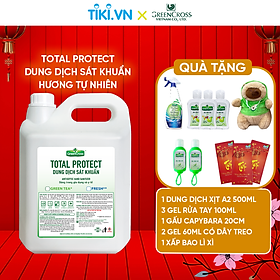 [Combo 1 Tặng 8] Nước rửa tay kháng khuẩn vượt trội Green Cross Total Protect Can 5L Tiết kiệm