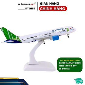 Mua Máy Bay Mô Hình Bamboo Airway 20cm Đế Trưng Bày + Có Bánh Xe