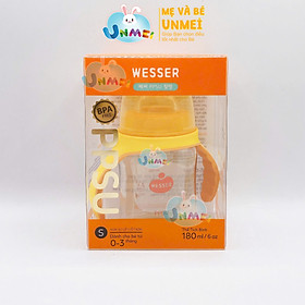 Bình sữa PPSU Wesser cổ rộng 180ml BS027