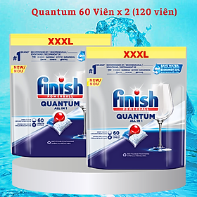 Combo 2 túi viên rửa bát Finish Quantum 100 viên (100*2=200 viên)