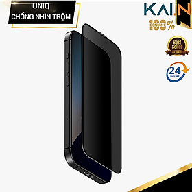 Kính Cường Lực Chống Nhìn Trộm Kèm Khung Dán Cho iPhone 16 Pro Max / 16 Pro / 16 Plus / 16, UNIQ OPTIX PRIVACY_ Hàng Chính Hãng