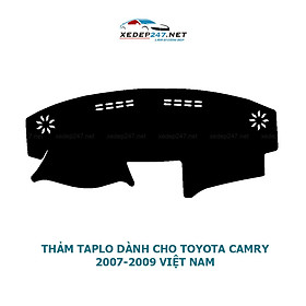 Thảm Taplo dành cho xe Toyota Camry 2003 đến 2013 (dòng VN) chất liệu Nhung, da Carbon, da vân gỗ