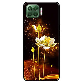 Ốp lưng dành cho Oppo A53 - A93 ( F17 Pro ) - mẫu Sen Trắng Vàng 2