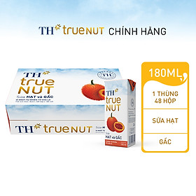 Thùng 48 hộp sữa hạt và gấc TH true NUT 180 ml (180 ml x 48)