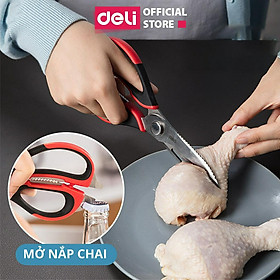 Kéo nhà bếp DELI 22.5cm - Màu đỏ 77770