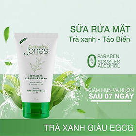Sữa rửa mặt da mụn nhạy cảm từ trà xanh tảo biển The Beauty of Jones