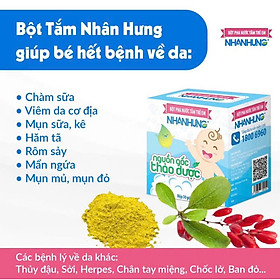 Bột pha nước tắm trẻ em Nhân Hưng làm sạch da, kháng khuẩn (1g x 30 gói)