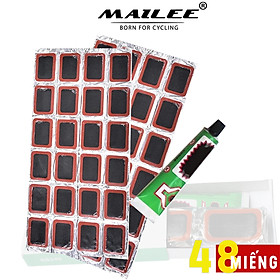 48 Miếng Vá Săm Xe Đạp RS-480 33x25mm (miếng dán vuông) kèm lọ keo vá - Mai Lee