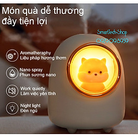 Máy PHUN SƯƠNG tạo ẩm tích hợp ĐÈN NGỦ không dây SPEVI, Pin sạc USB 1200MAH dùng cho Ôtô, decor phòng làm việc, phòng ngủ, cafe trang trí