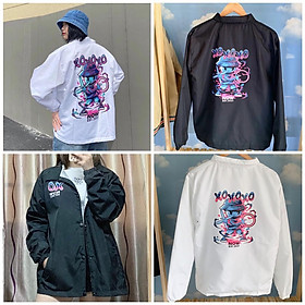 Áo Khoác dù Jacket unisex form rộng nam nữ 2 lớp XOXO