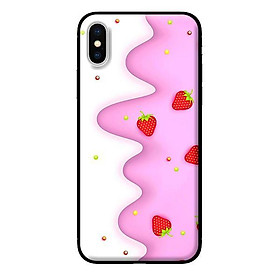 Ốp in cho iPhone XS MAX Họa Tiết Dâu - Hàng chính hãng