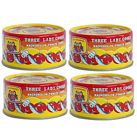 Lốc 4 hộp cá nục sốt cà Ba Cô Gái ( 190g/ hộp)