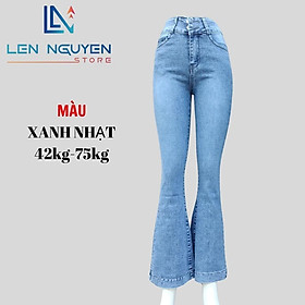 L9_Quần jean nữ, loe, lưng cao, quần bò nữ dáng ôm, quần rin nữ có big size, cho 42kg đến 75kg