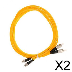 2xFC to FC Singlemode Double Core Fiber Optic Patch Cord Cable Line 3 Meters