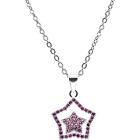 Dây Và Mặt Dây Chuyền Bạc Hiểu Minh DMD138S ngôi sao may mắn