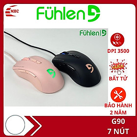 Hình ảnh Chuột Gaming Có Dây, Chuột Chơi Game Fuhlen G90 (Led, Nút Bấm Bất Tử, DPI2000) - Hàng Chính Hãng