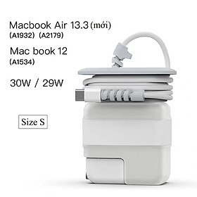 Mua Ốp bọc bảo vệ sạc dành cho Macbook đa năng 3 trong 1  chống trầy xước  chống va đập - Kèm 02 đầu bọc chống gẫy