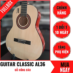 Mua Đàn Guitar Classic AL36 Cổ Điển Bóng Sáng Đẹp Tự Nhiên + Phụ Kiện (Size 3/4)