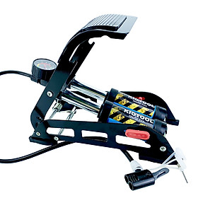 Bơm xe máy KIO-02 Phiên bản Xanh - Bơm xe đạp chân - Bơm đạp chân 2 ống đa năng - Bơm hơi đạp chân mini Xe Đạp, Xe Máy, Xe Ô tô, Xe Hơi Đa Năng Dễ Dàng Xếp Gọn thân hợp kim siêu bền, hỗ trợ cả van Mỹ và van Pháp Thương hiệu KIOTOOL