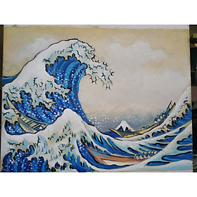 Mua Tranh Sơn Dầu (Vẽ Tay 100%) Sóng Lừng Ngoài Khơi 30x40cm