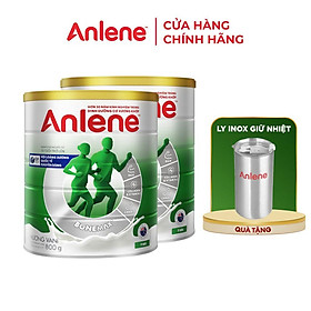 Combo 2 Sữa Bột Anlene Hương Vanilla (Hộp Thiếc 800g) tặng ly inox
