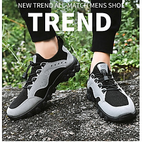  Giày Sneaker Nam Vải Cao Cấp Kết Hợp Da Lộn Phong Cách Trẻ Trung Năng Động G199