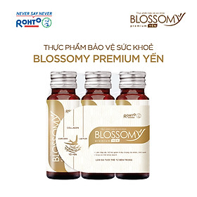 Nước uống collagen tổ yến giúp đẹp da, tăng cường sức khỏe Blossomy Premium lốc 3 chai x 50ml