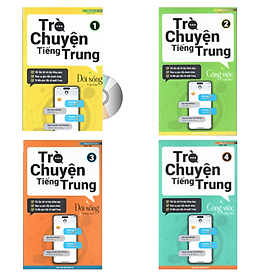 Sách -Trò Chuyện Tiếng Trung Tập 1+2+3+4 (có kèm file nghe)+DVD tài liệu