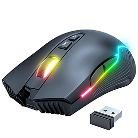 Chuột chơi game không dây ONIKUMA CW905 2.4G Đèn nền RGB thể thao điện tử 5 DPI có thể điều chỉnh-Màu đen