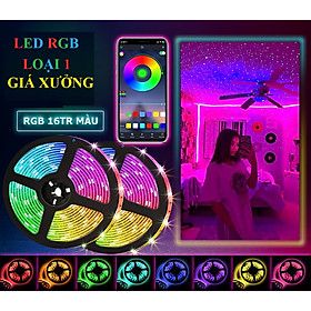 Dải Đèn led đèn led trang trí quay tiktok RGB 16 triệu màu điều khiển bằng điện thoại nháy theo nhạc chống thấm nước đèn led rgb 5050