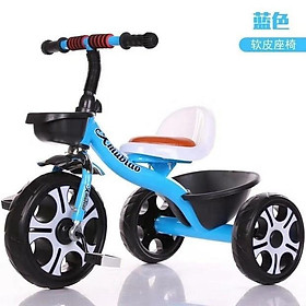Xe đạp 3 bánh cho bé, xe 3 bánh có ghế da và hộp đựng đồ đằng sau phong cách cho bé từ 1 đến 7 tuổi