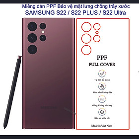 Mua Dán PPF lưng trong suốt dành cho SAMSUNG S22 Ultra / S220 plus / S22 / S21 Ultra / S21 plus/ S21 vệ máy chống trầy xước toàn diện