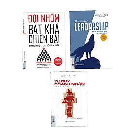 Combo 3 cuốn Tư duy doanh nhân+ Leadship dẵn dắt bản thân và đội nhóm vươn xa+ Đội nhóm bất khả chiến bại( tặng móc khoá iring )