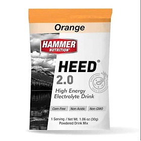 Nước uống điện giải Heed Hammer Nutrition - Cung cấp nguồn năng lượng bền bỉ và kéo dài suốt buổi tập (Gói 32g) - Cam 